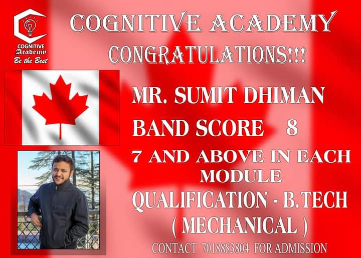 Mr. Sumit Dhiman - Band Score 8